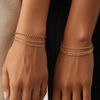 Photo bracelet éternel en or et argent plaqué or