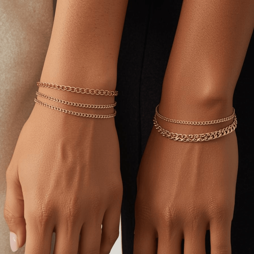 Photo bracelet éternel en or et argent plaqué or