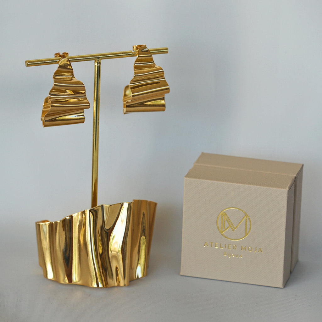 Créoles Maluja en vermeil par Atelier Moja Bijoux, fait main, bijou éco-responsable, alliant tradition et élégance